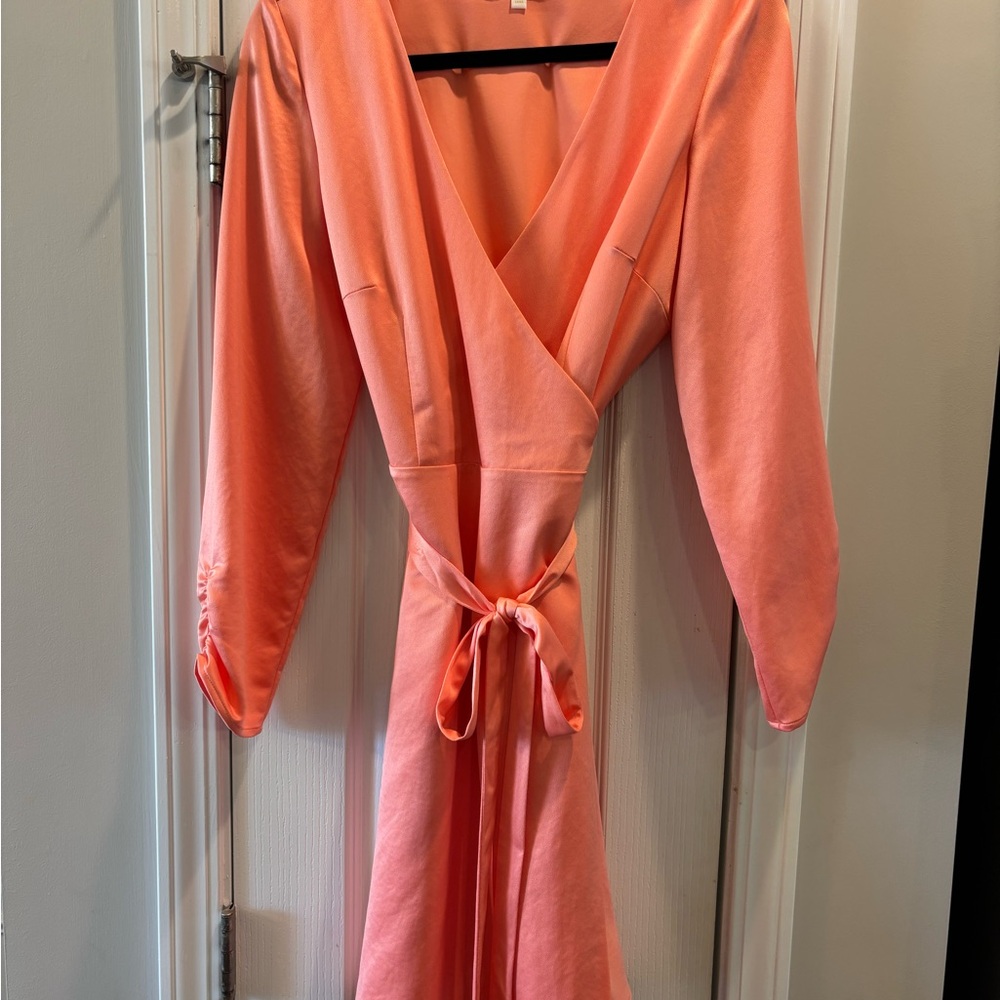 Gianni Bini Peach V-Neck Dress